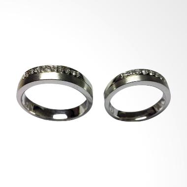 Pentacles PCI288 Wedding Ring White Gold with Diamonds