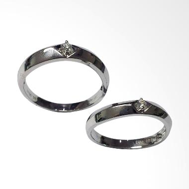 Pentacles SCI230 Wedding Ring White Gold with Diamonds