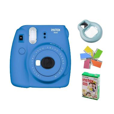 Fujifilm Instax 9S Kamera Polaroid - Cobalt Blue + Acc