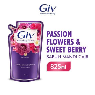 GIV Beauty Sabun Mandi Cair Ungu Pouch 825 mL