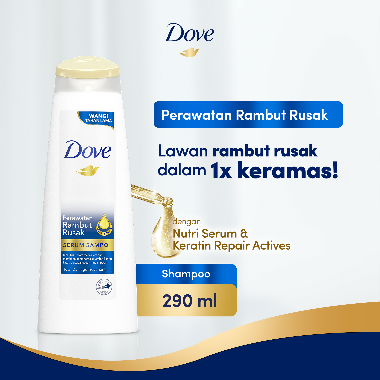 Dove Perawatan Rambut Rusak Serum Sampo [290 mL]