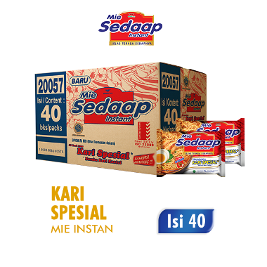 SEDAAP Mie Kari Kental Spesial Makanan Instan [76 g/ 40 pcs]