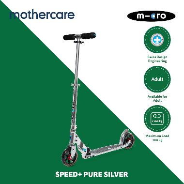 Micro Speed Plus Pure Scooter - Silver