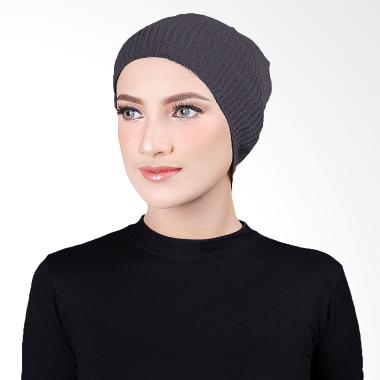 Cantik Kerudung  No.14 Misha Rajut Cape Inner - Dark Grey