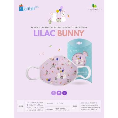 Exclusive Benian x Blibli Premium Korean Kids Mask - Lilac Rabbit Baby
