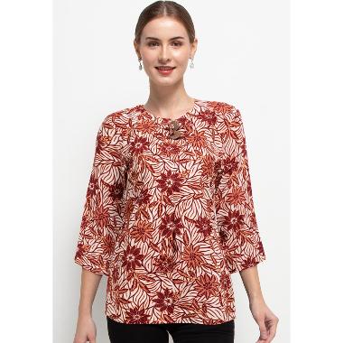 Batik Adikusuma 182152051 Blouse Batik Sekar Wanita - Merah M