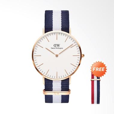 Daniel Wellington Classic Glasgow Jam Tangan Pria + Free Strap
