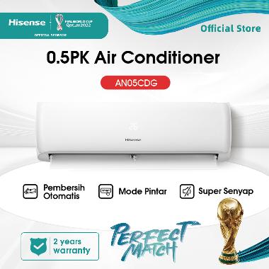 Hisense AC Air Conditioner Standard 0.5PK/1/2PK - AN05CDG (Indoor+Outdoor Unit Only)