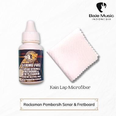 Pembersih Senar Gitar dan Fretboard Gitar Bass Biola Violin Rocksman 30 ml Free Kain Lap Microfiber