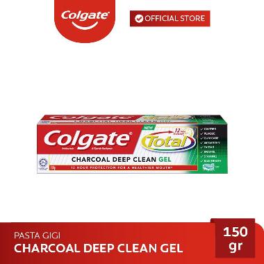 Colgate Total Charcoal Gel Toothpaste Pasta Gigi [150g]