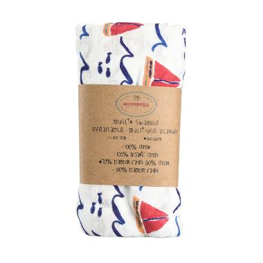 Hoppipollakids Boat Selimut Muslin Swaddle Bedong Bayi
