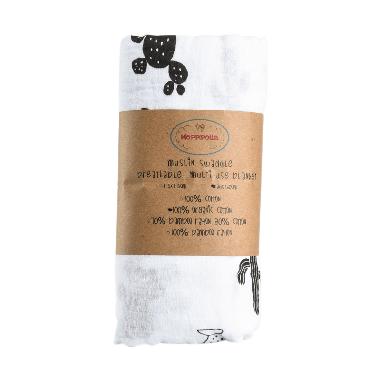 Hoppipollakids Selimut Muslin Swaddle Bedong Bayi - Cactus