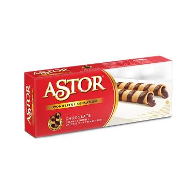 Promo Harga Astor Wafer Roll Double Chocolate 150 gr - Blibli
