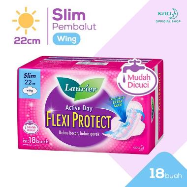 Promo Harga Laurier Active Day Flexi Protect Wing 22cm 18 pcs - Blibli