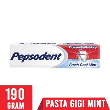 Promo Harga Pepsodent Pasta Gigi Pencegah Gigi Berlubang Fresh Cool Mint 190 gr - Blibli