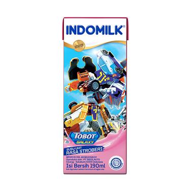 Promo Harga Indomilk Susu UHT Stroberi 190 ml - Blibli