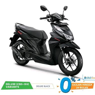 Honda New BeAT DELUXE CBS ISS Sepeda Motor Deluxe Black Lampung