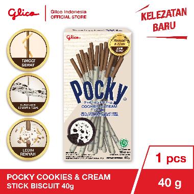 Promo Harga Glico Pocky Stick Cookies Cream 40 gr - Blibli