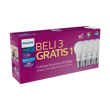 Philips LED Bulb 10 watt 6500K Cool ... / Putih [Beli 3 Gratis 1]