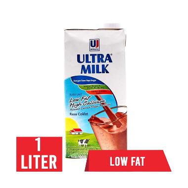 Promo Harga Ultra Milk Susu UHT Low Fat Coklat 1000 ml - Blibli
