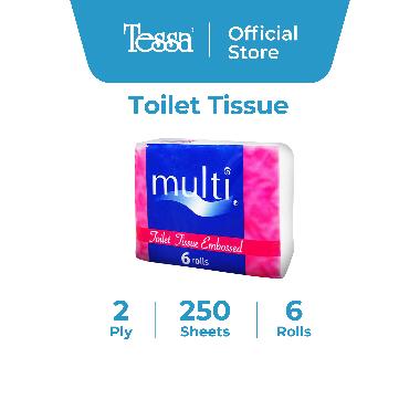 Multi Toilet Tissue Emboss [6 Rolls/ 250 Sheets/ 2 Ply] -