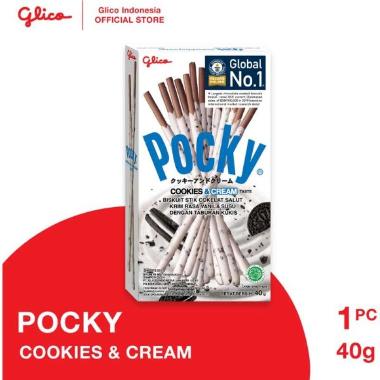 Promo Harga Glico Pocky Stick Cookies Cream 40 gr - Blibli