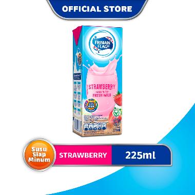 Promo Harga Frisian Flag Susu UHT Purefarm Strawberry 225 ml - Blibli