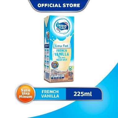 Promo Harga Frisian Flag Susu UHT Purefarm Low Fat French Vanilla 225 ml - Blibli