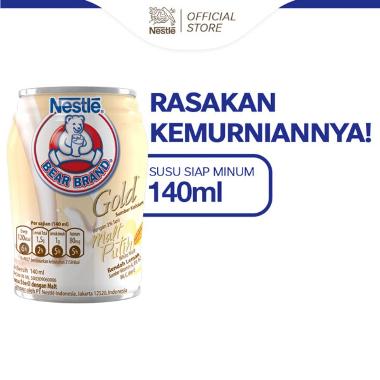 Promo Harga Bear Brand Susu Steril Gold Malt Putih 140 ml - Blibli