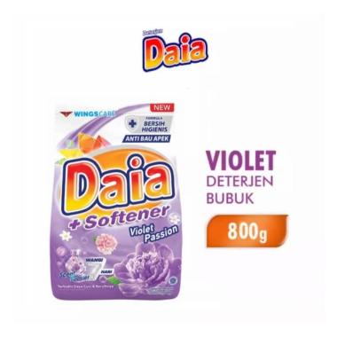 Promo Harga Daia Deterjen Bubuk + Softener Violet 850 gr - Blibli