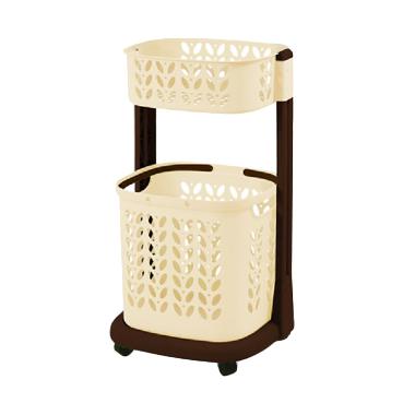 Rovega RLB-200 Laundry Basket 2 Level Keranjang - Cream