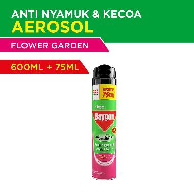 Promo Harga Baygon Insektisida Spray Flower Garden 600 ml - Blibli