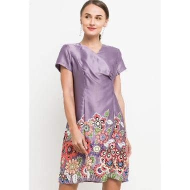 Batik Arjunaweda Sackdress Batik Kembang 25A241081 Wanita - Ungu M