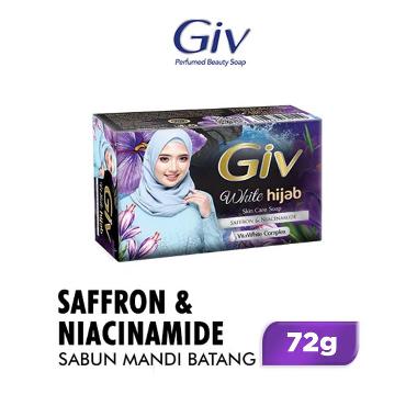 GIV White Hijab Saffron &amp; Niacinamide Sabun Mandi Batang 72 g