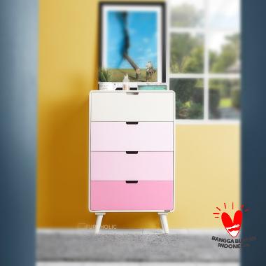 iFURNHOLIC Dimitha Ombre Chest | Lemari Baju Anak Laci Aesthethic Minimalis | Kabinet Laci - Furnitu
