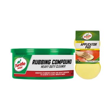 Turtle Wax Rubbing Compound Pasta Pelindung Cat Mobil + Applicator Pads [Set Bundle]