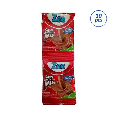 Promo Harga ZEE Susu Bubuk Swizz Chocolate per 10 sachet 40 gr - Blibli