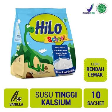 Promo Harga HILO School Susu Bubuk Vanilla per 10 sachet 35 gr - Blibli