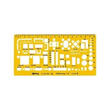 Rotring Template Architect 1:50 Penggaris Mal Interior Arsitek