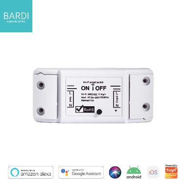 BARDI Smart BREAKER ON OFF Switch Wireless IoT Home Automation White