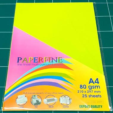 âˆš Paperfine Kertas Hvs Warna A4 Cyber - Orange [25 Lembar