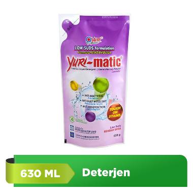 Yuri Matic Lavender Detergent Low Suds Rendah Busa Cairan Pencuci Pakaian [630 mL]