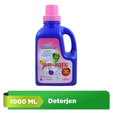 Yuri Matic Floral Detergent Colour Cemerlang Cairan Pencuci Pakaian [1000 mL]
