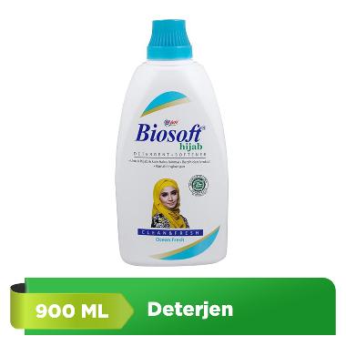 Yuri Ocean Fresh Biosoft Hijab Detergent + Softener Botol [900 mL]