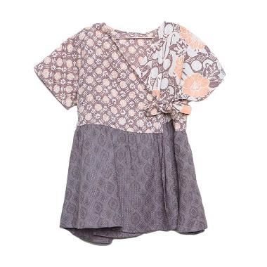 Cottonink Mini Mini Batik Ghyta Baju Atasan Anak Perempuan Purple