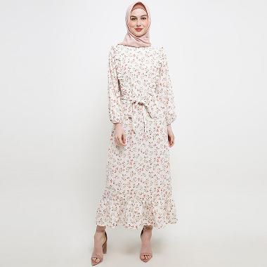 Batik Arjunaweda Gamis Floral 2 27327111 Wanita - Broken White M
