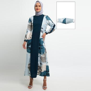 Batik Arjunaweda Gamis Zelia 27111021 Wanita - Biru S