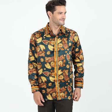 Batik Adikusuma Kemeja Batik Daun Keladi Hijau Tua 652242091 Hijau Tua L