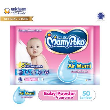 Promo Harga Mamy Poko Baby Wipes Reguler - Fragrance 52 pcs - Blibli