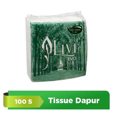 Livi Evo Premium Napkin MG White Luncheon Full Embossed Tissue [100 sheets]